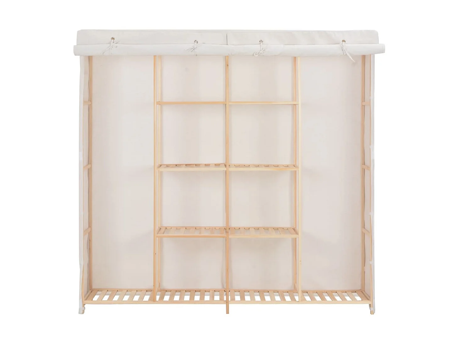 Garde-robe Blanc 173x40x170 cm Tissu OFR81223 BonneVie Meuble