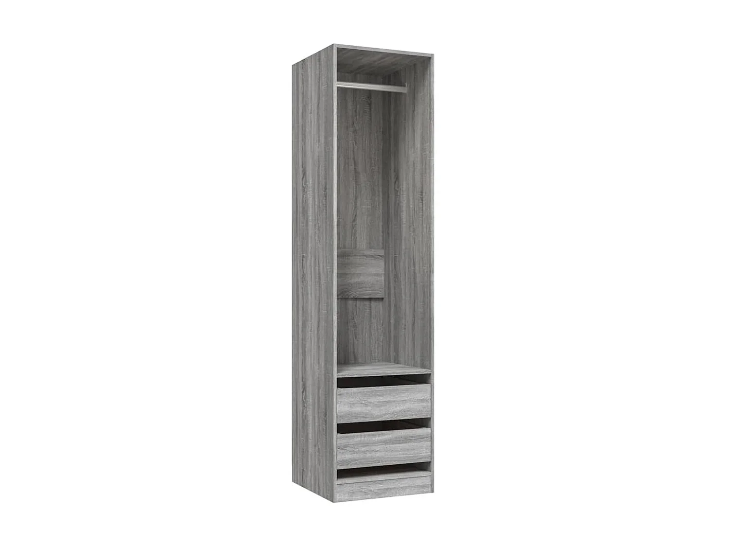 Armoire avec tiroirs Sonoma gris 50x50x200 cm Bois d'ingénierie OFR33668 BonneVie Meuble