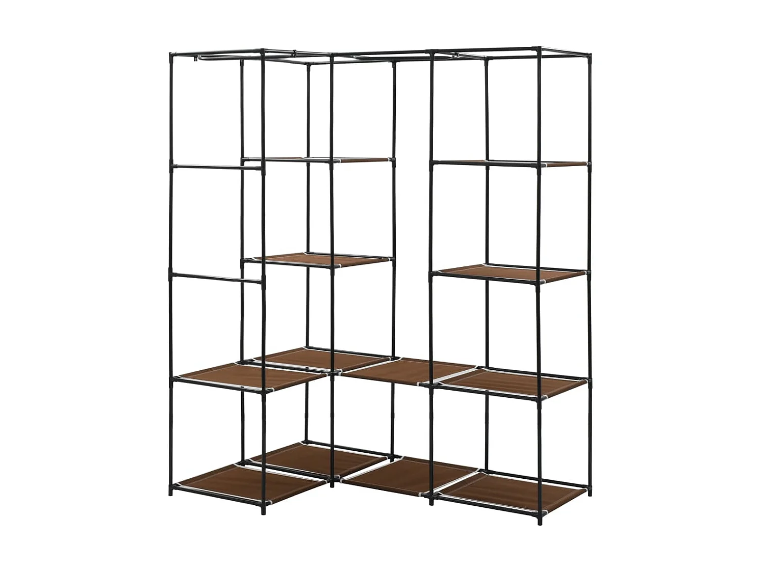 Hoekkledingkast 130x87x169 cm bruin NL577786