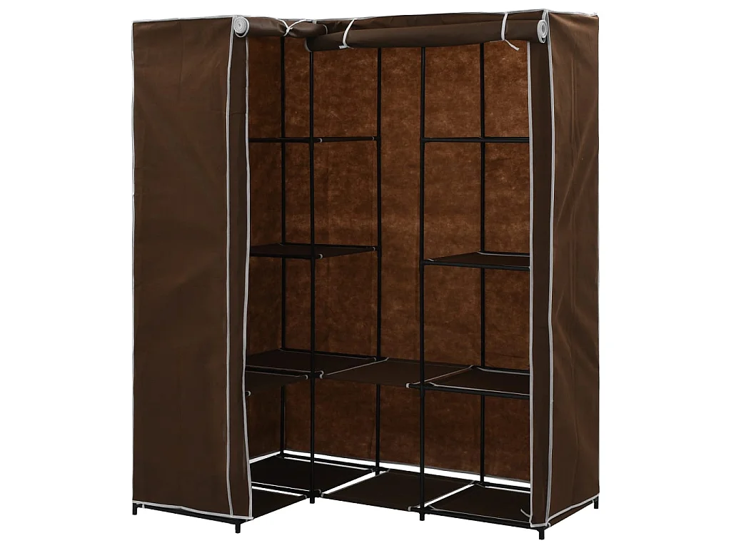 Garde-robe d'angle Marron 130x87x169 cm OFR69983 BonneVie Meuble