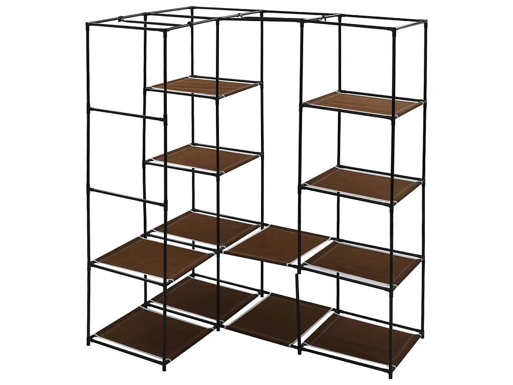 Garde-robe d'angle Marron 130x87x169 cm OFR69983 BonneVie Meuble