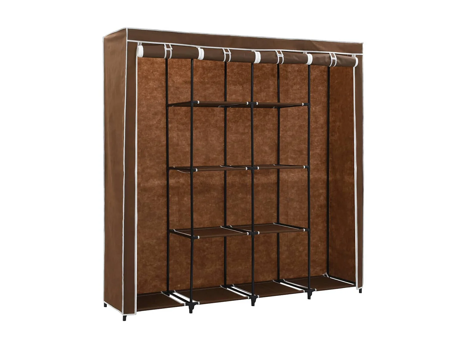 Kledingkast met 4 vakken 175x45x170 cm bruin NL398931