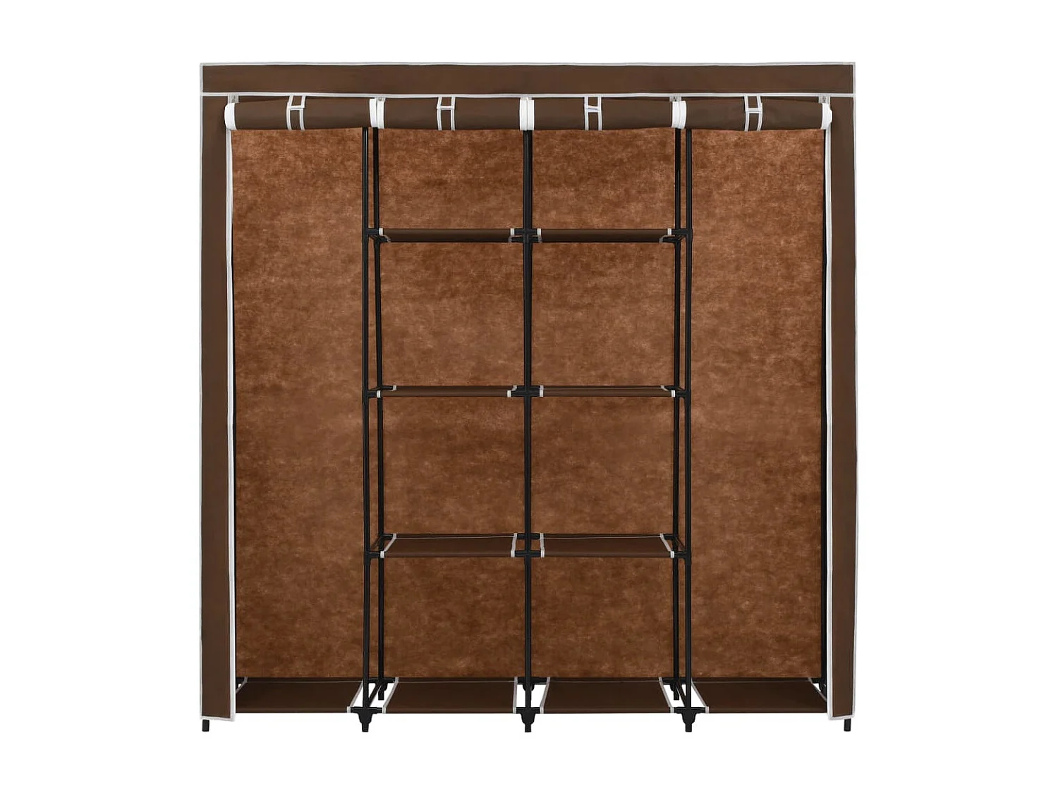 Kledingkast met 4 vakken 175x45x170 cm bruin NL398931