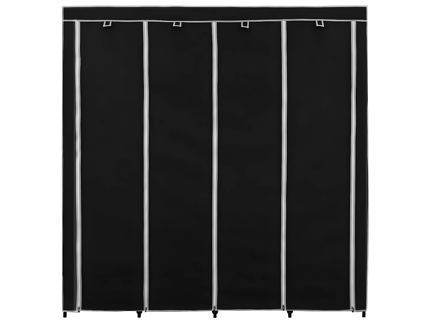 Armario con 4 compartimentos negro 175x45x170 cm ES836226