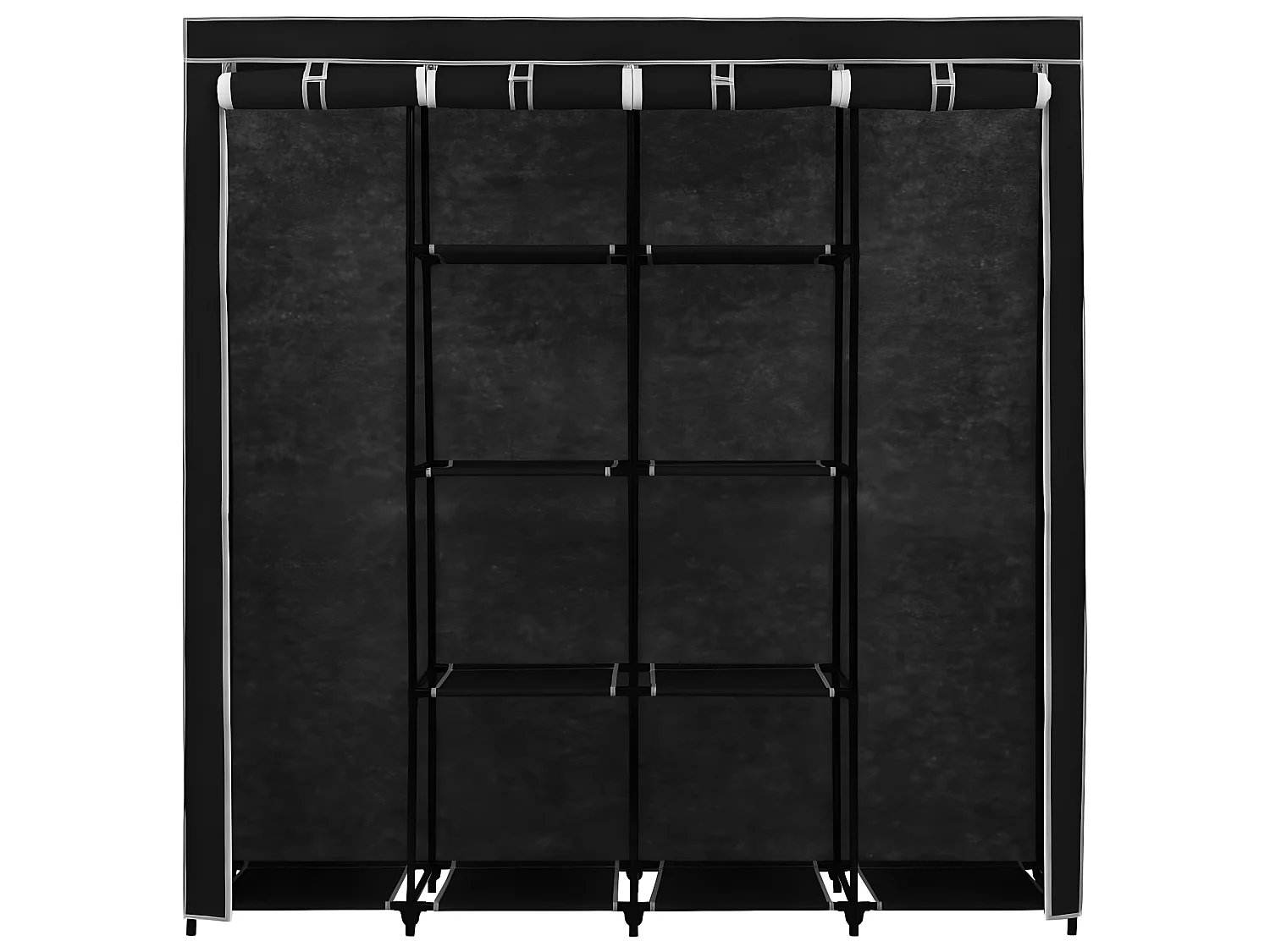 Garde-robe avec 4 compartiments Noir 175x45x170 cm OFR46627 BonneVie Meuble