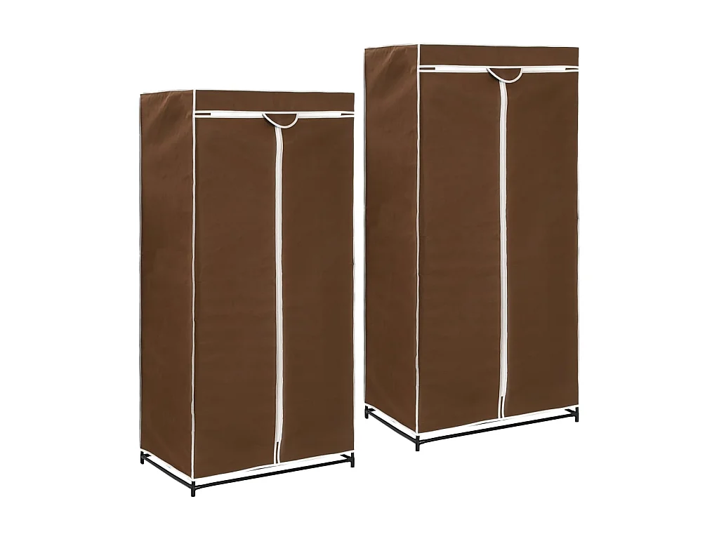 2 pcs Garde-robe, Penderie, Armoire de vêtements s Marron 75x50x160 cm PEWV62223 BonneVie Meuble