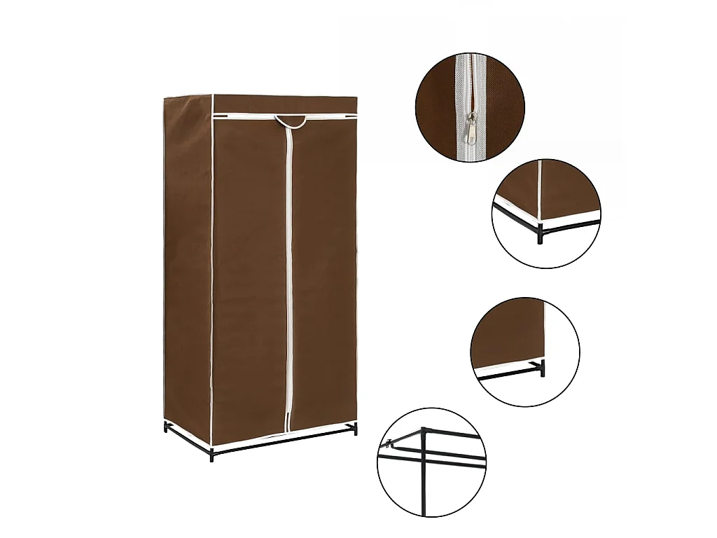 Kledingkasten 2 st 75x50x160 cm bruin NL916219