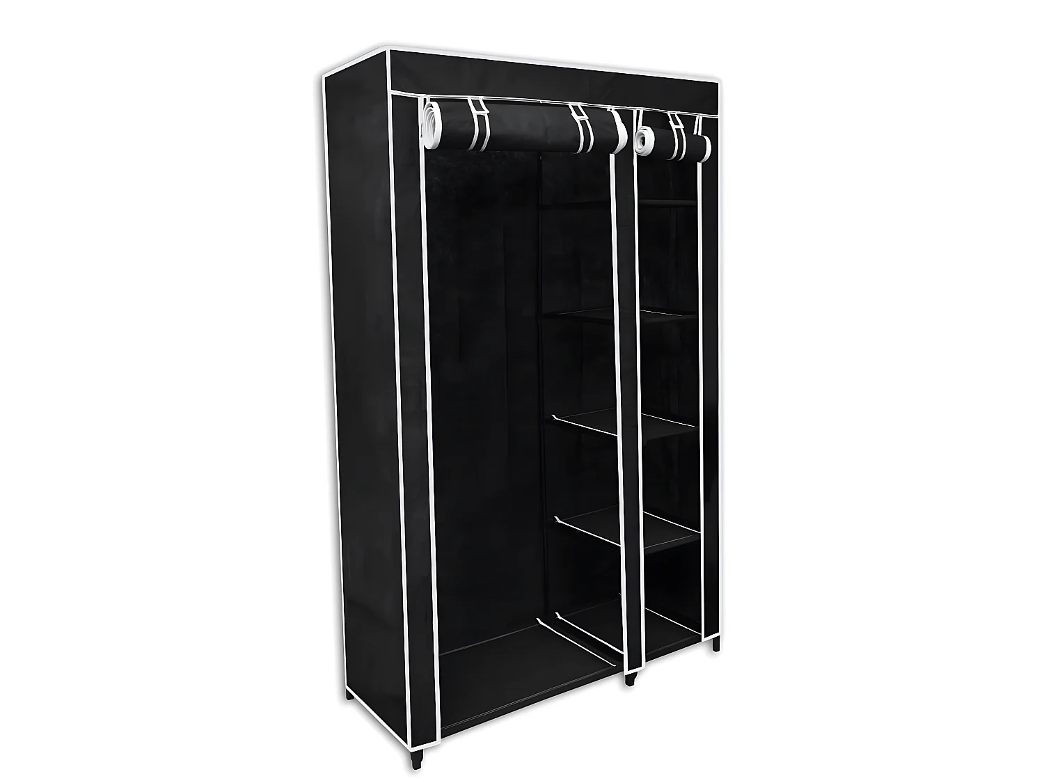 Garde-robe pliable Noir 110 x 45 x 175 cm OFR98246 BonneVie Meuble