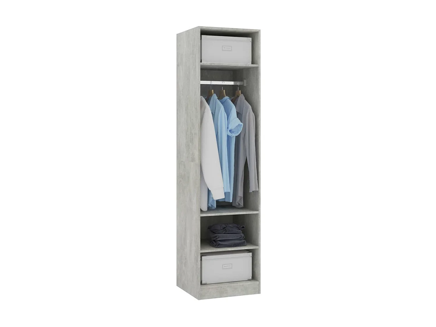 Garde-robe Gris béton 50 x 50 x 200 cm Aggloméré OFR42221 BonneVie Meuble