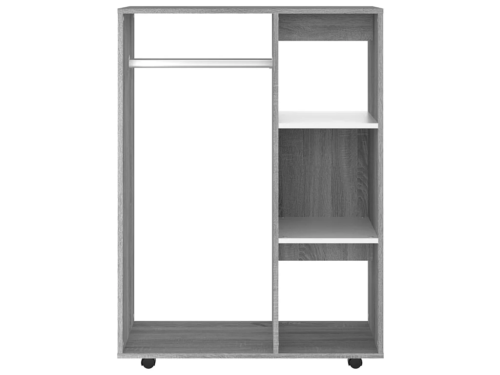 Kledingkast 80x40x110 cm bewerkt hout grijs sonoma eikenkleurig NL150889