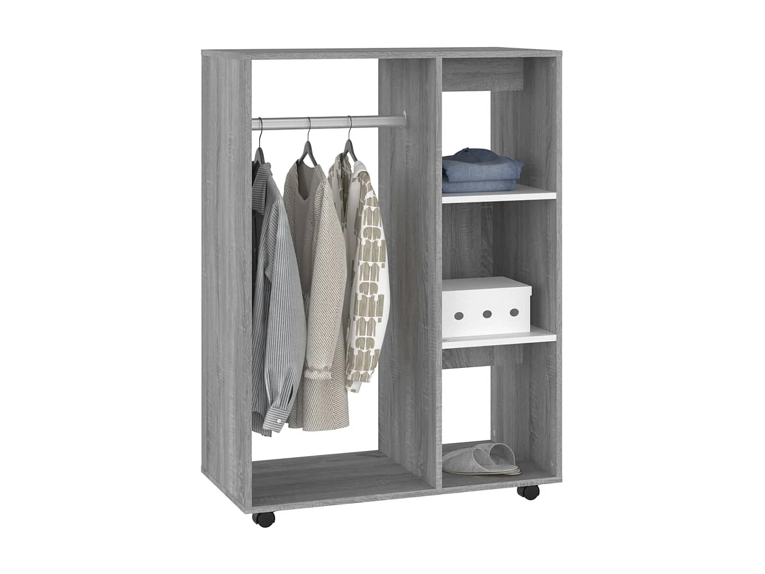 Garde-robe Sonoma gris 80x40x110 cm Bois d'ingénierie OFR95410 BonneVie Meuble