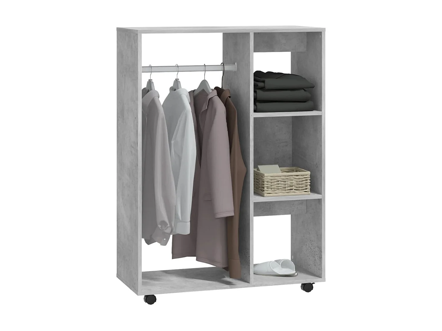 Armario de madera de ingeniería gris hormigón 80x40x110 cm ES104041