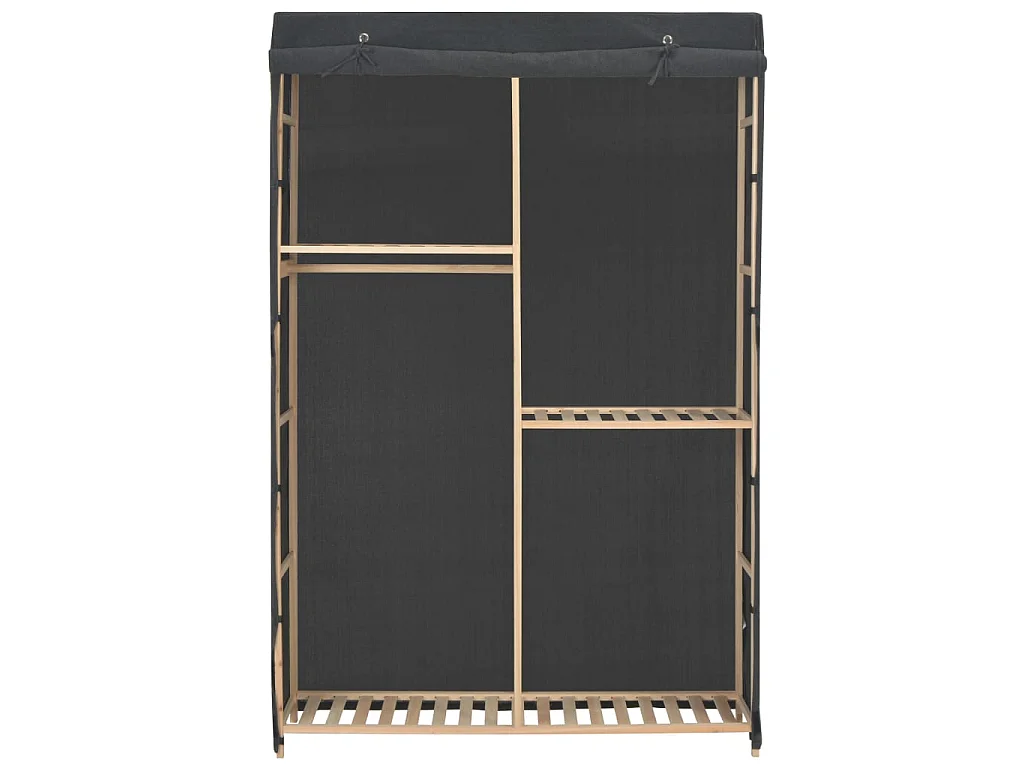 Armario de tela de 3 niveles gris 110x40x170 cm ES384834