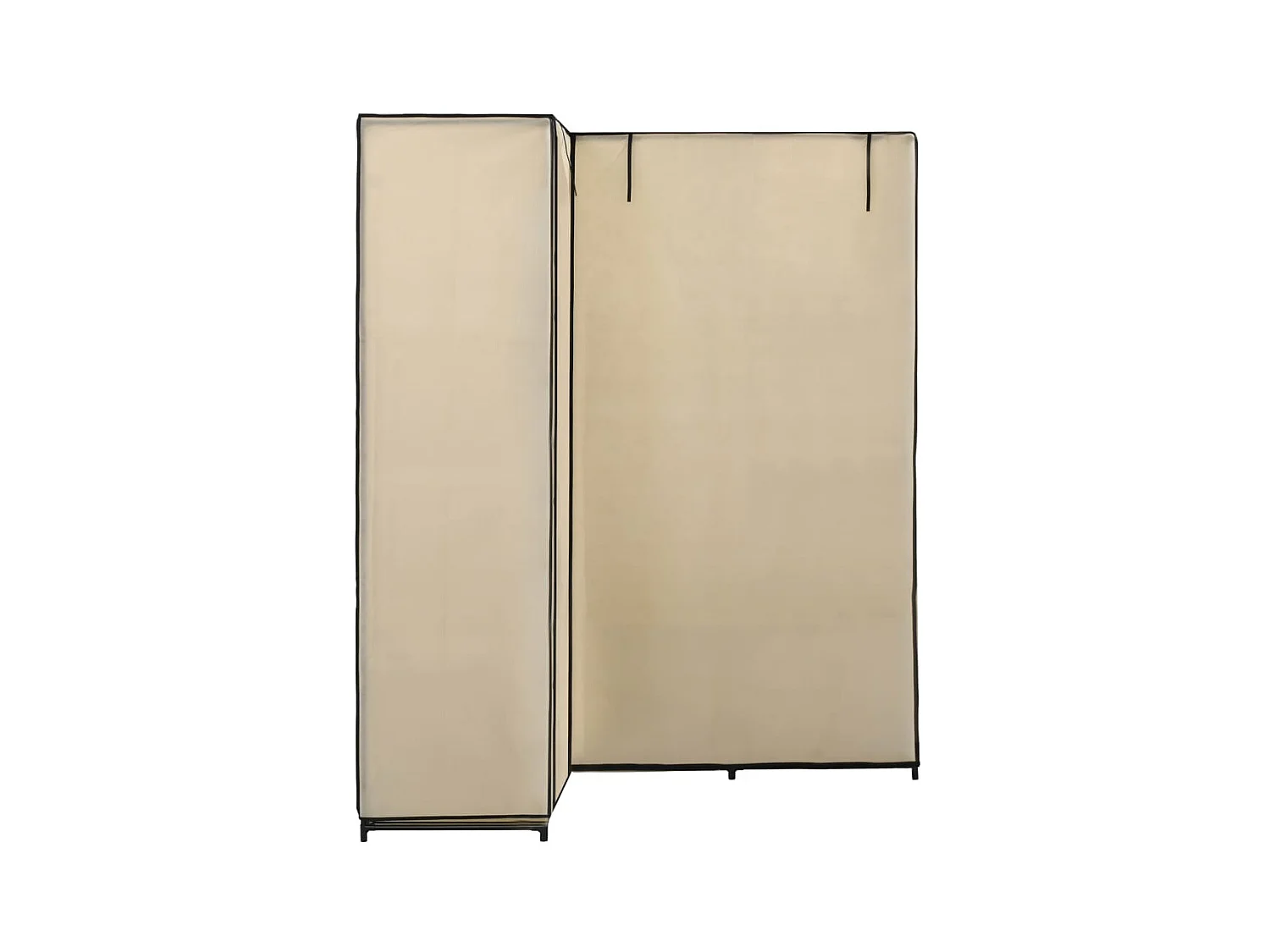 Armario de esquina color crema 130x87x169 cm ES755324