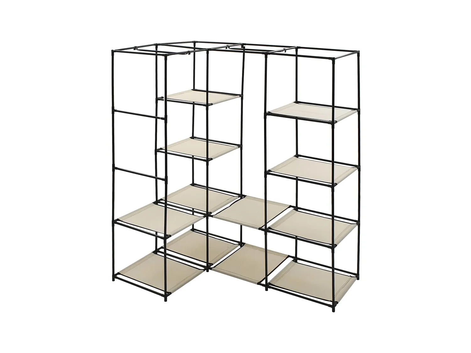 Armario de esquina color crema 130x87x169 cm ES755324