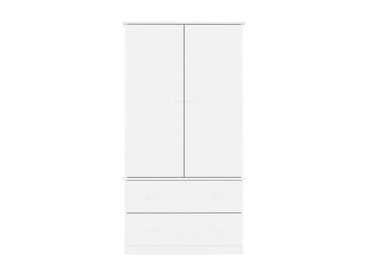 Roupeiro ALTA 90x55x170 cm madeira de pinho maciça branco PT324115