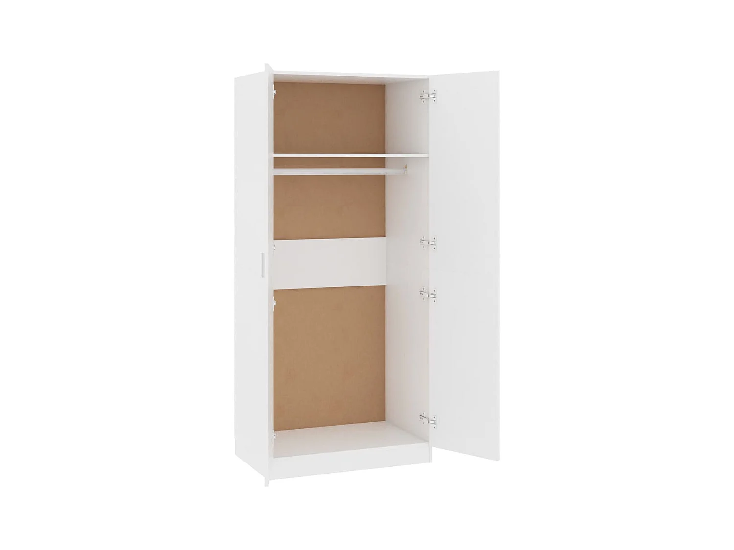 Garde-robe Blanc 80x52x180 cm Aggloméré OFR48498 BonneVie Meuble