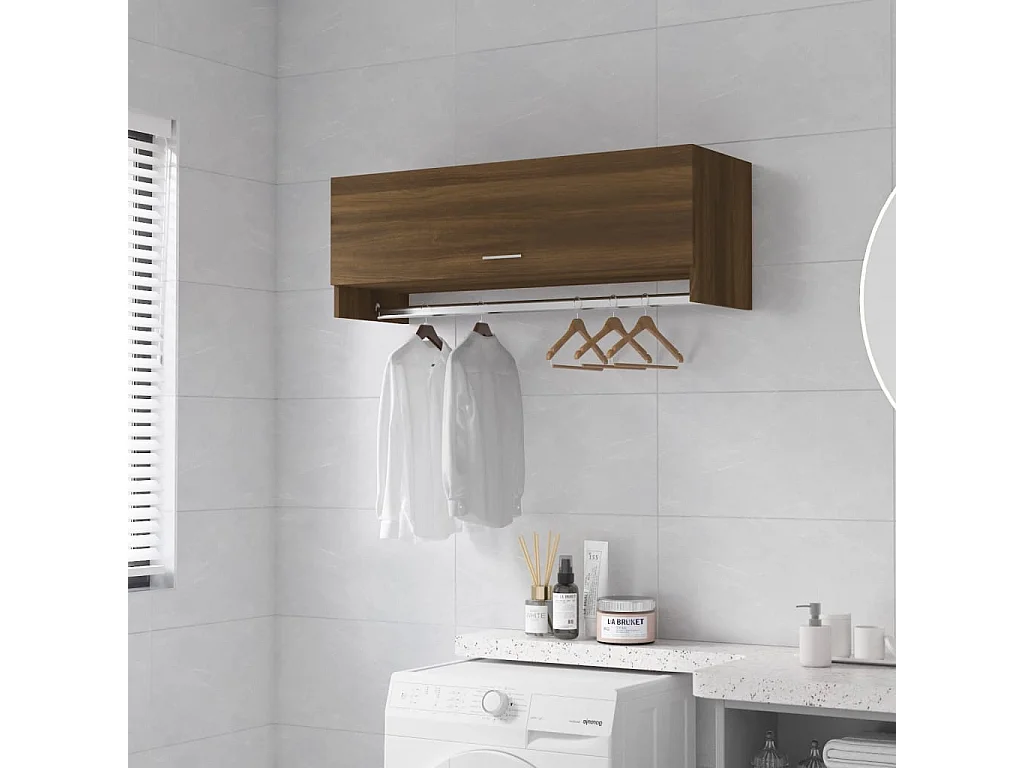 Garde-robe Chêne marron 100x32,5x35 cm Bois d'ingénierie OFR71205 BonneVie Meuble