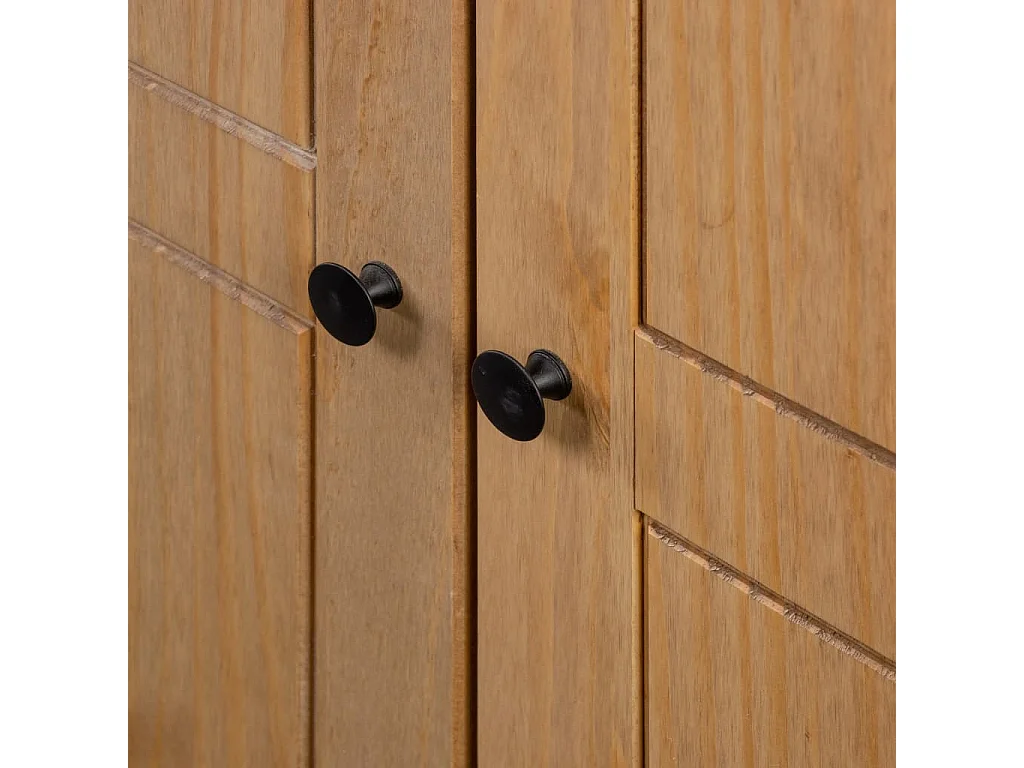 Garde-robe 80x50x171,5 cm Pin massif Assortiment Panama OFR64684 BonneVie Meuble