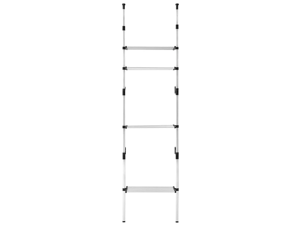 Système de garde-robe télescopique avec étagères Aluminium OFR91882 BonneVie Meuble
