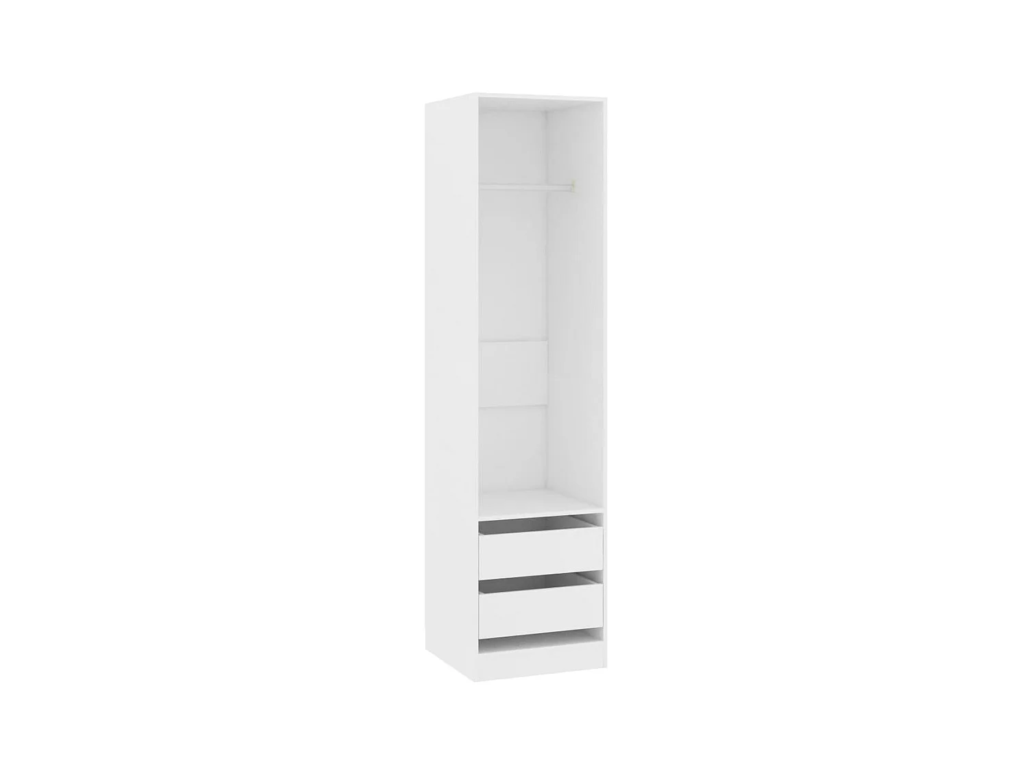 Garde-robe avec tiroirs Blanc 50x50x200 cm Bois d'ingénierie OFR14123 BonneVie Meuble