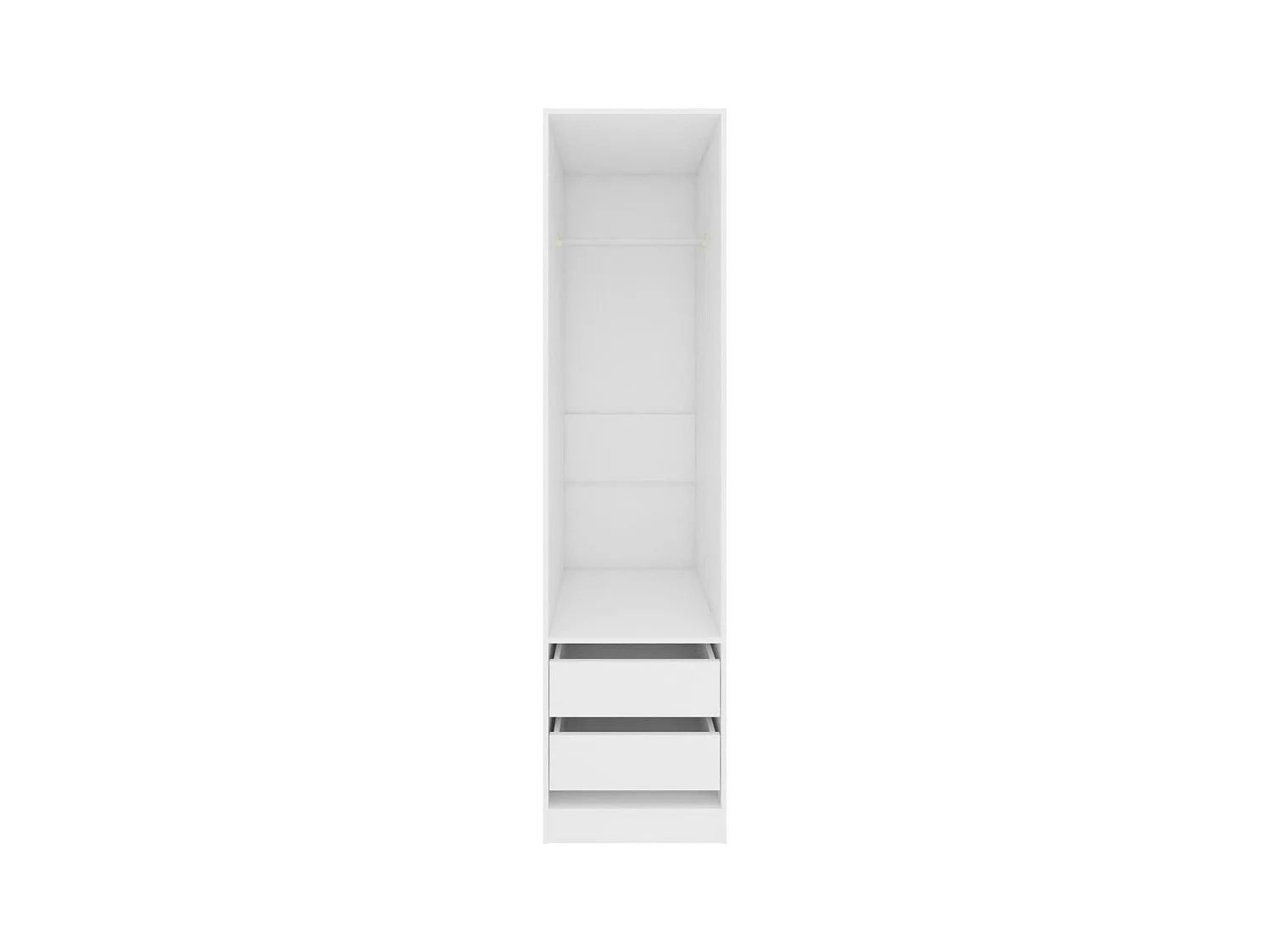 Garde-robe avec tiroirs Blanc 50x50x200 cm Bois d'ingénierie OFR14123 BonneVie Meuble
