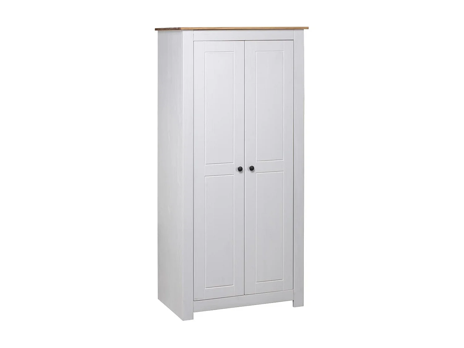 Garde-robe Blanc 80x50x171,5 cm Pin massif Assortiment Panama OFR95057 BonneVie Meuble