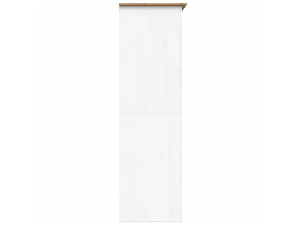 Roupeiro BODO 99x53,5x173 cm pinho maciço branco e castanho PT203399