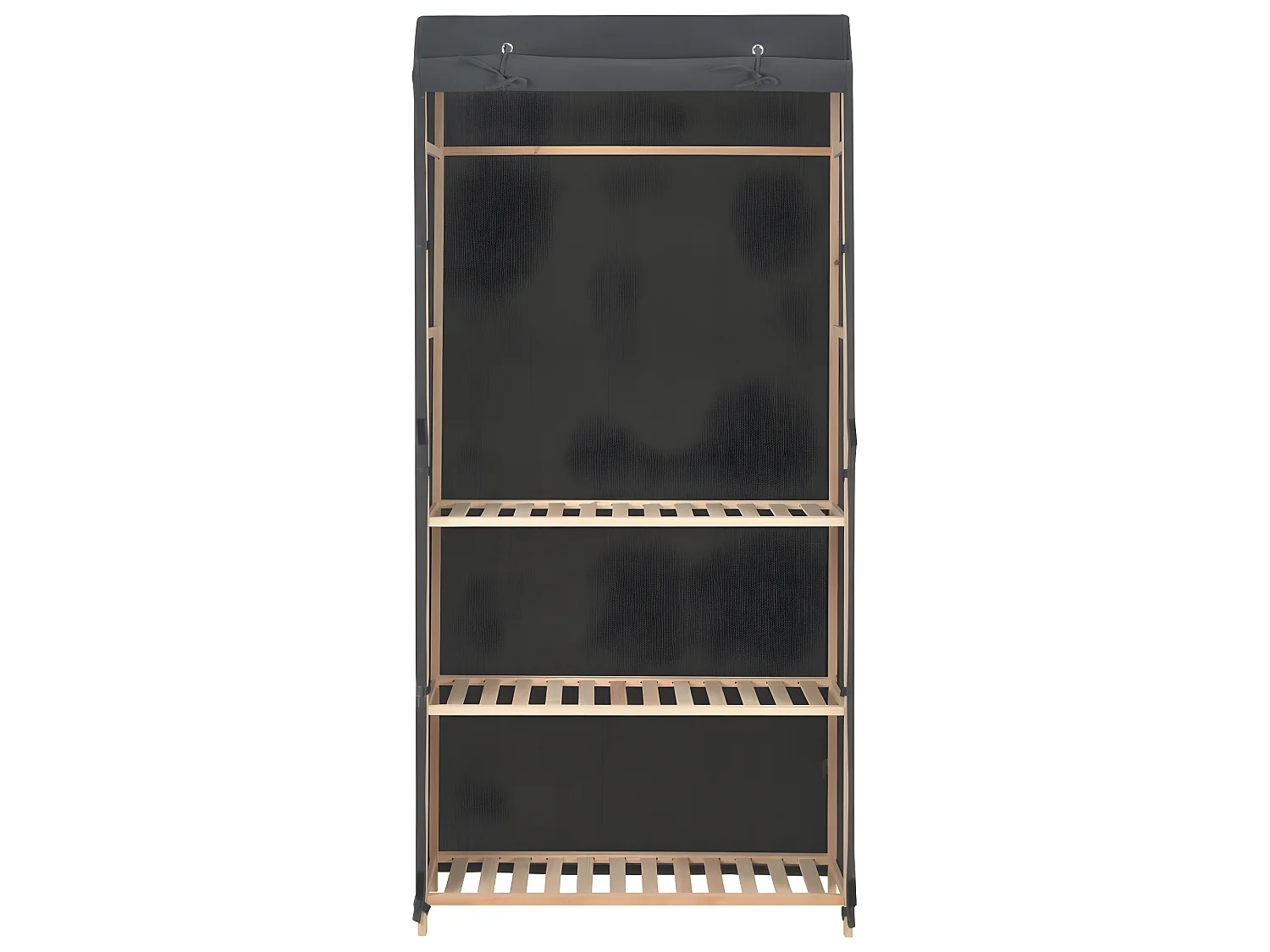 Kledingkast 3-laags 79x40x170 cm stof grijs NL430792