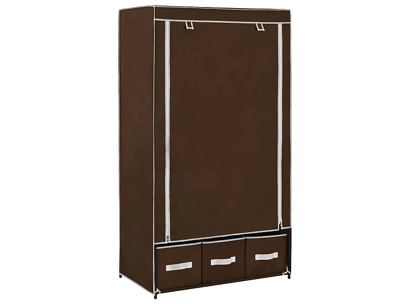 Garde-robe Marron 87x49x159 cm Tissu OFR78134 BonneVie Meuble