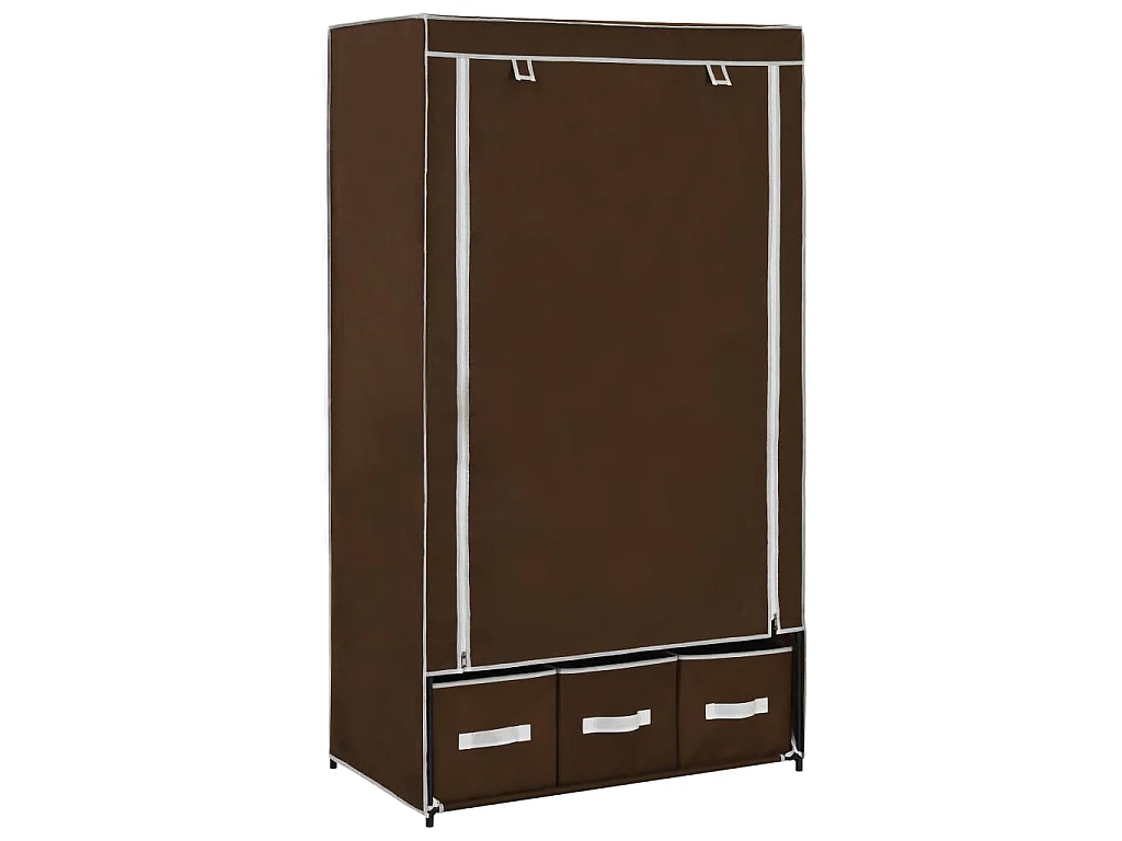 Garde-robe Marron 87x49x159 cm Tissu OFR78134 BonneVie Meuble