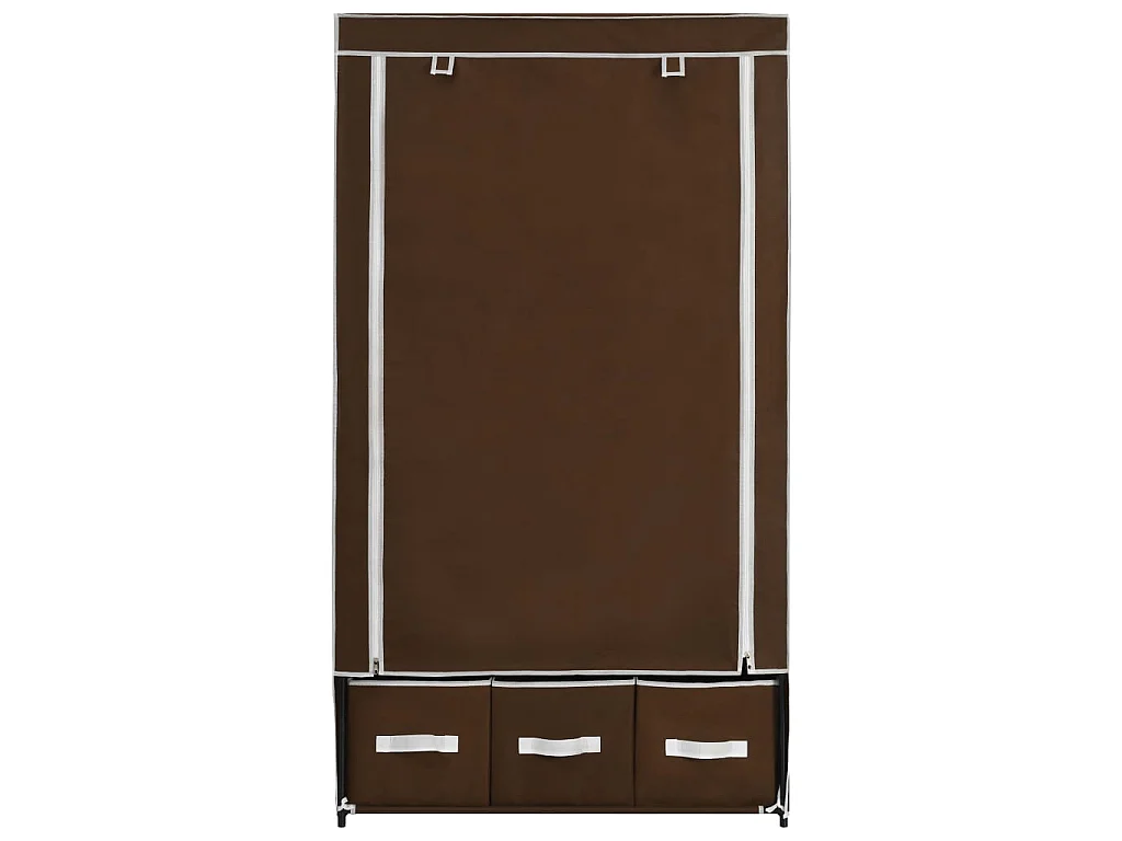 Garde-robe Marron 87x49x159 cm Tissu OFR78134 BonneVie Meuble