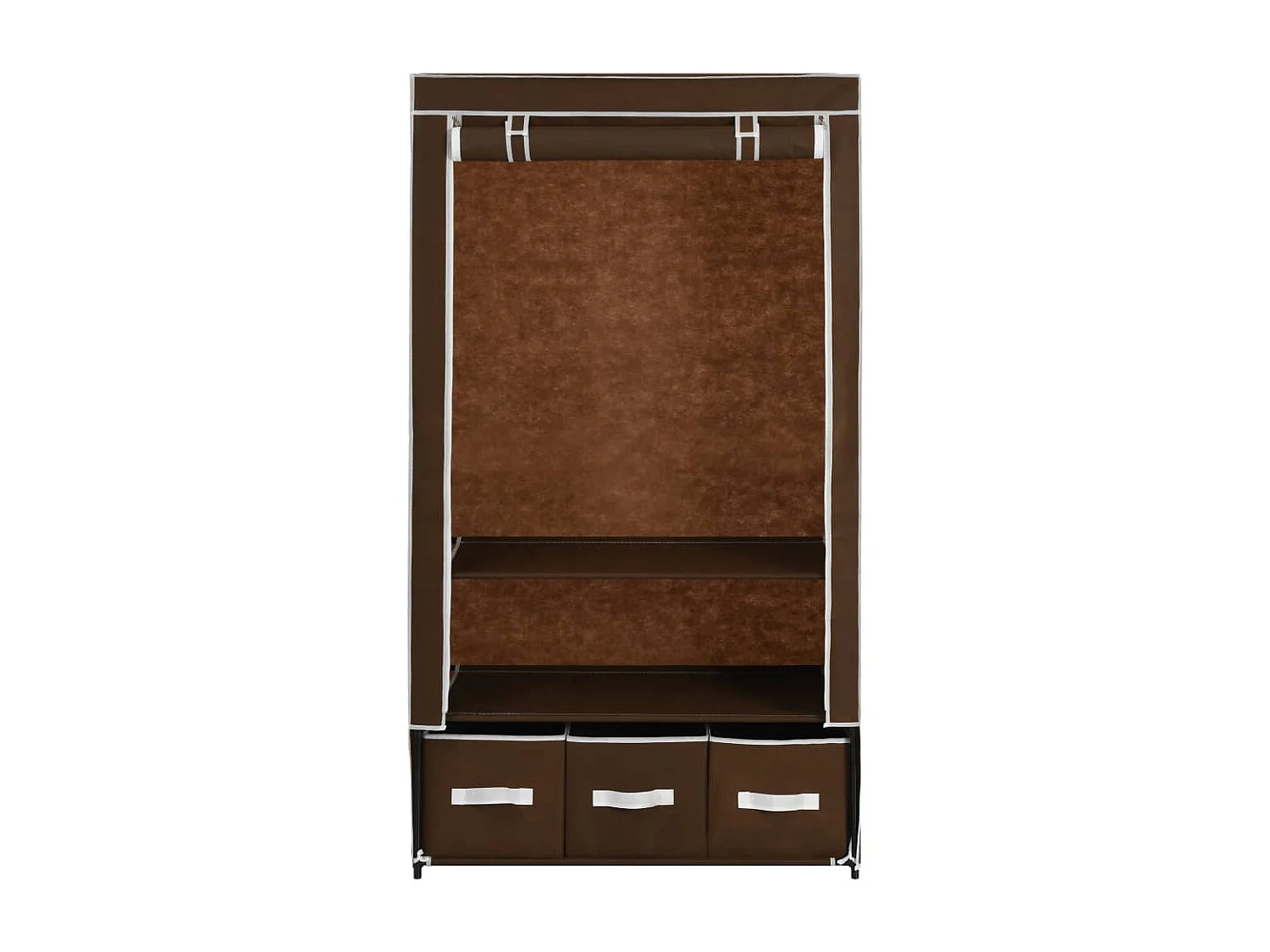 Garde-robe Marron 87x49x159 cm Tissu OFR78134 BonneVie Meuble