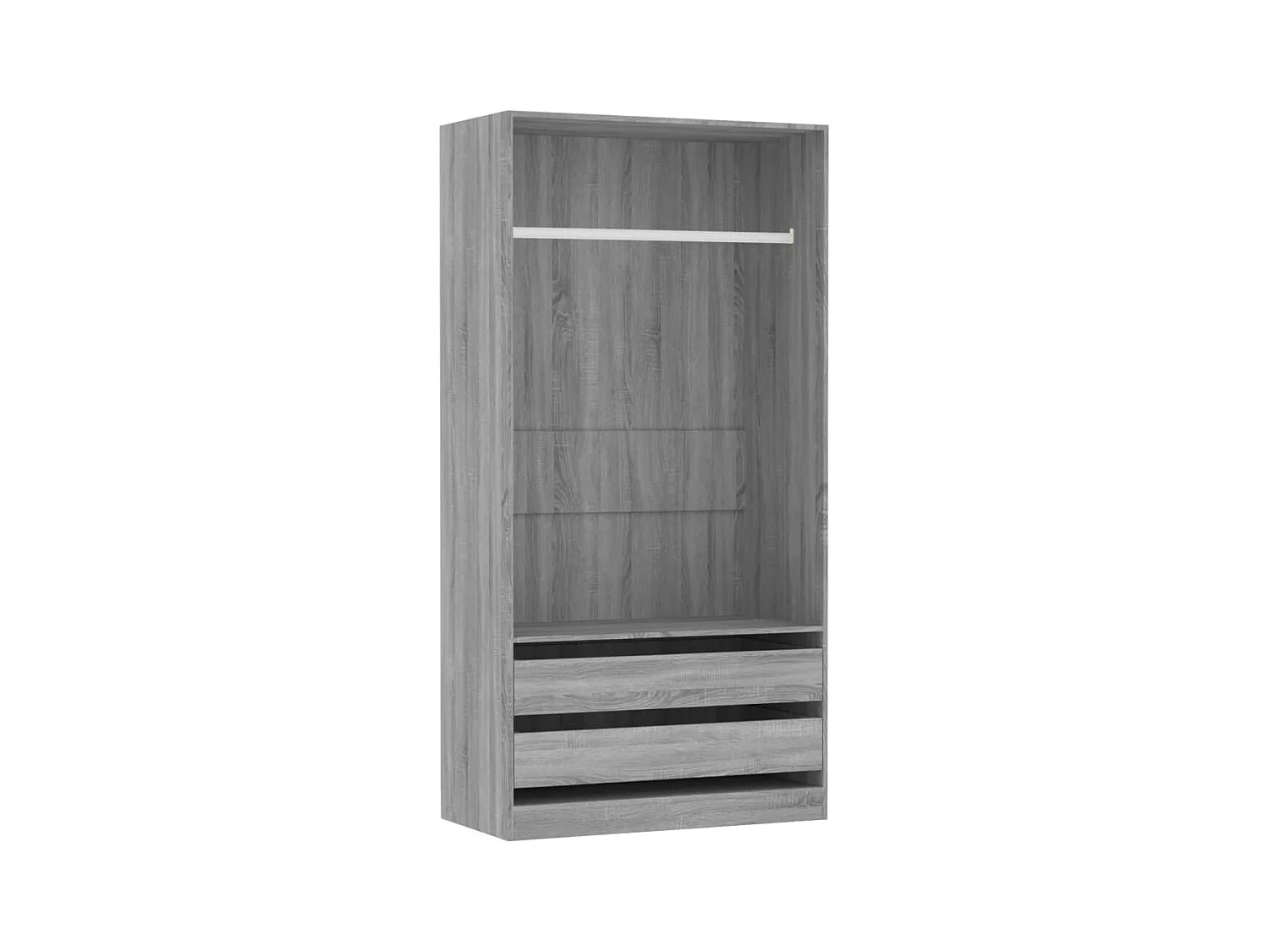 Garde-robe Sonoma gris 100x50x200 cm Bois d'ingénierie OFR29348 BonneVie Meuble