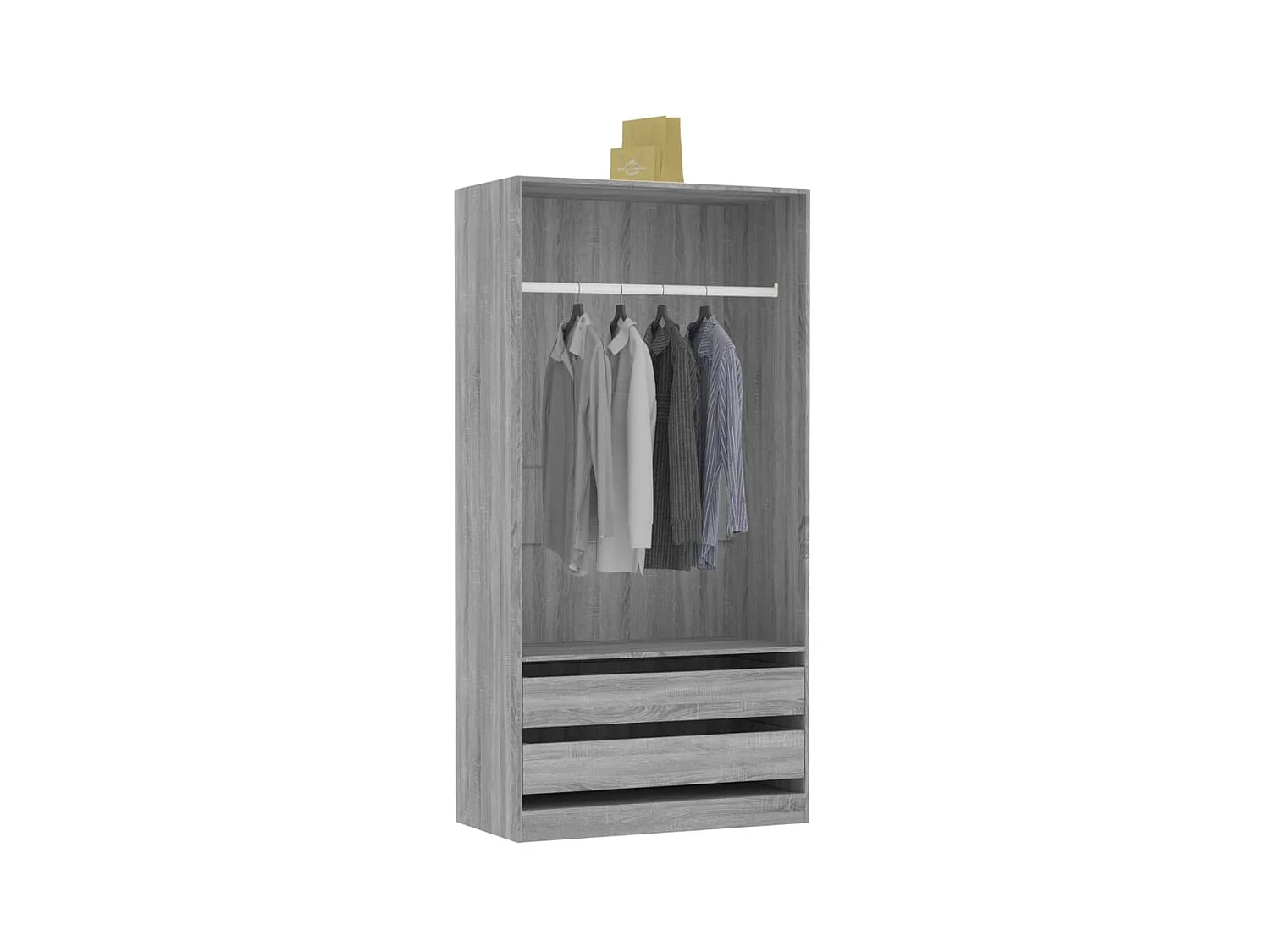 Garde-robe Sonoma gris 100x50x200 cm Bois d'ingénierie OFR29348 BonneVie Meuble