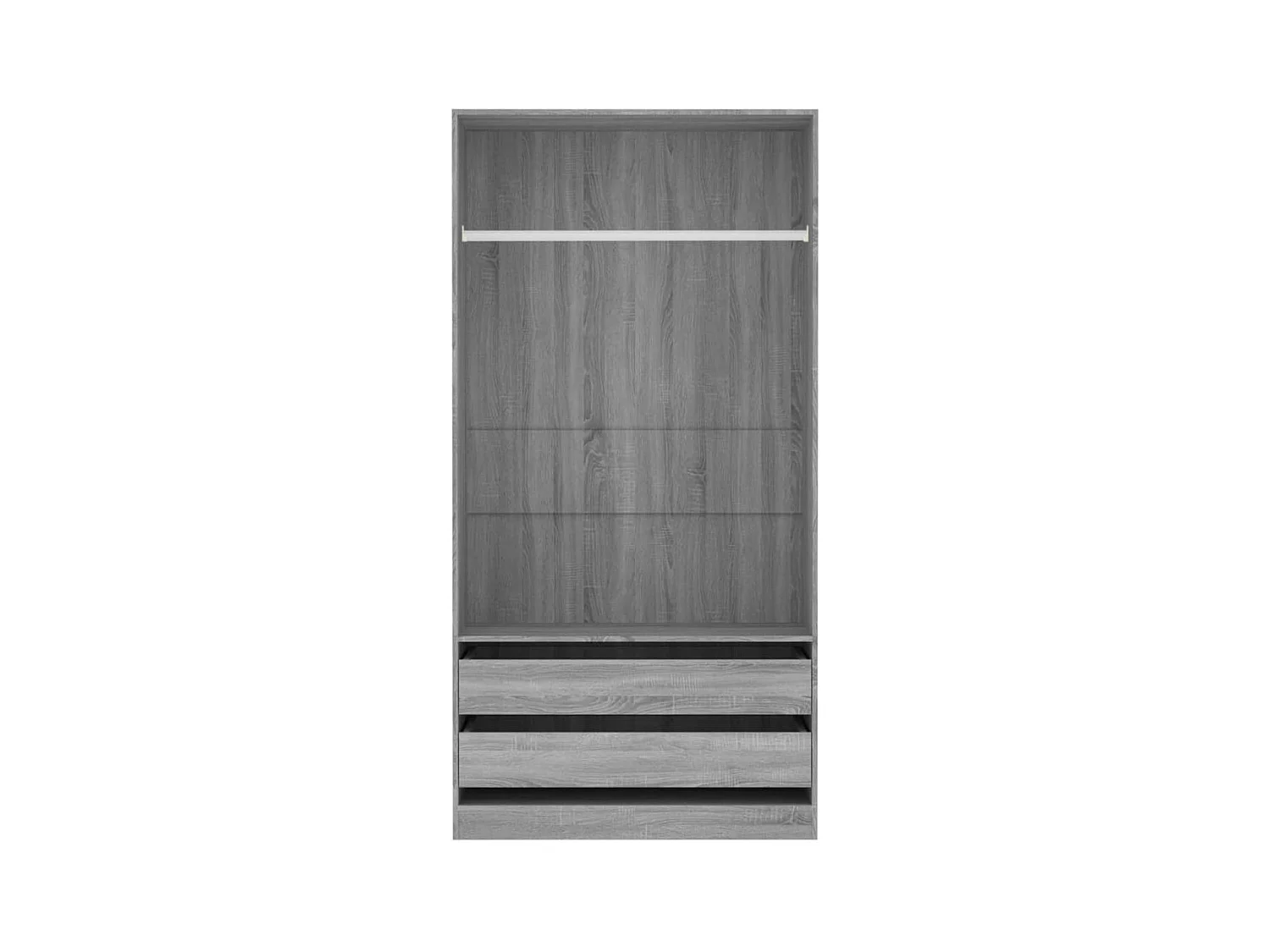 Garde-robe Sonoma gris 100x50x200 cm Bois d'ingénierie OFR29348 BonneVie Meuble