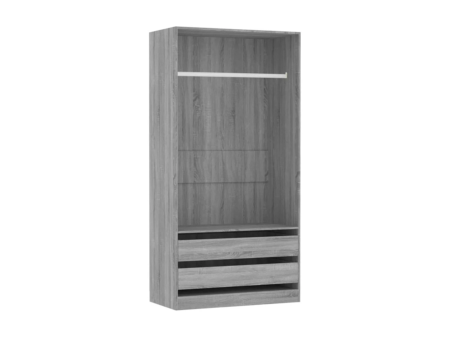 Garde-robe Sonoma gris 100x50x200 cm Bois d'ingénierie OFR29348 BonneVie Meuble