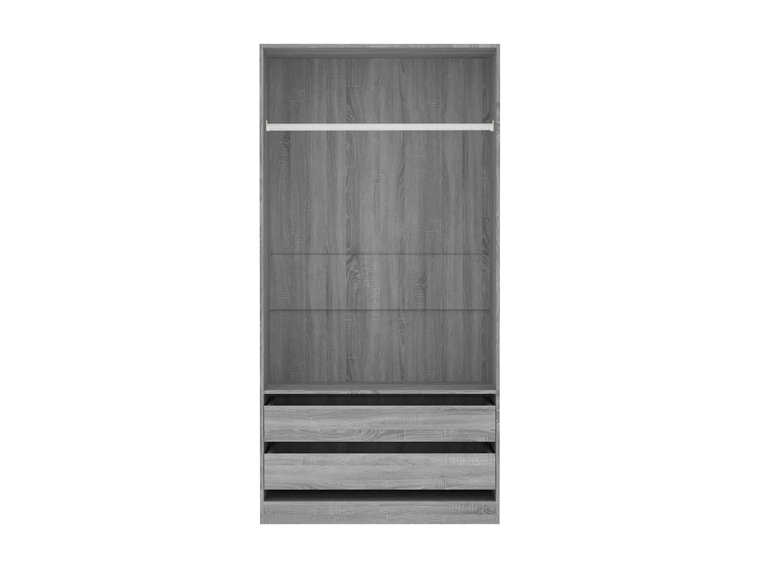 Garde-robe Sonoma gris 100x50x200 cm Bois d'ingénierie OFR29348 BonneVie Meuble