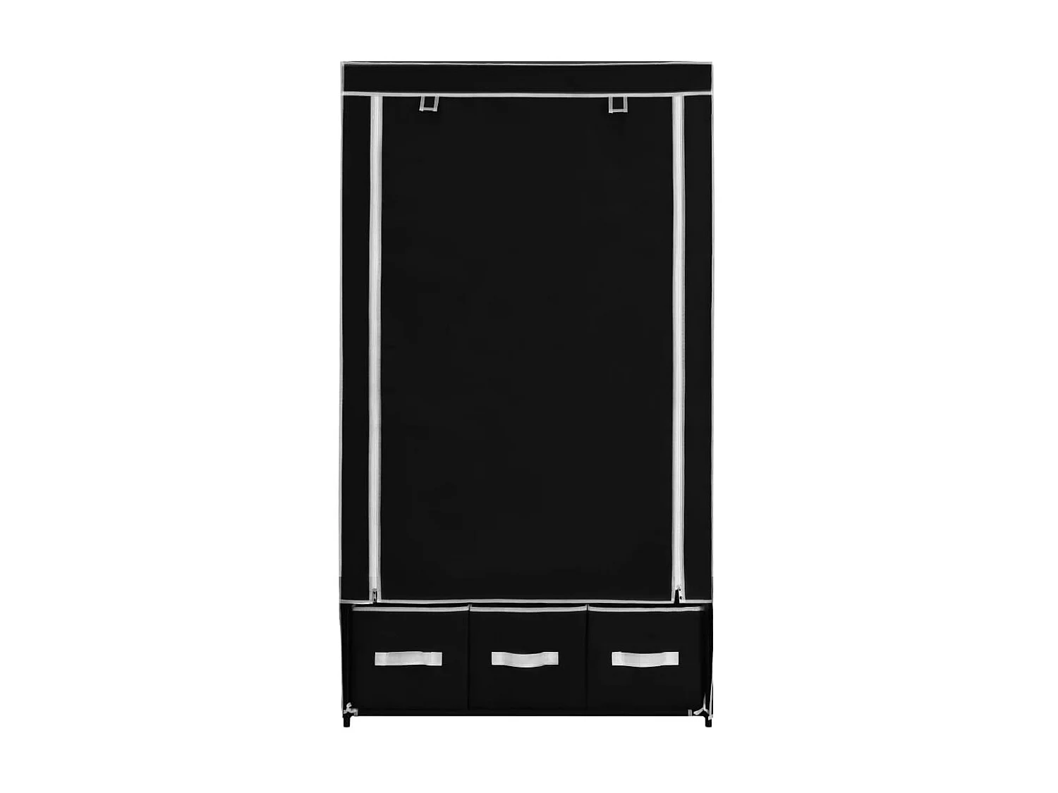 Garde-robe Noir 87 x 49 x 159 cm Tissu OFR11564 BonneVie Meuble