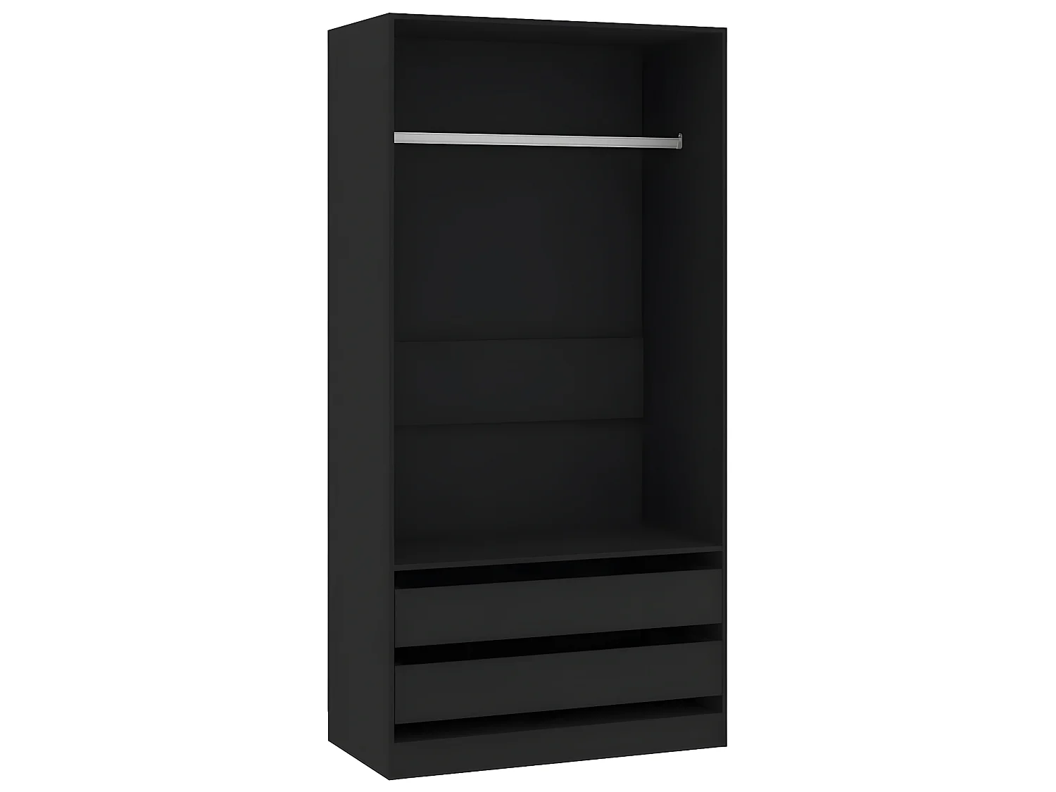 Garde-robe Noir 100x50x200 cm Aggloméré OFR88403 BonneVie Meuble
