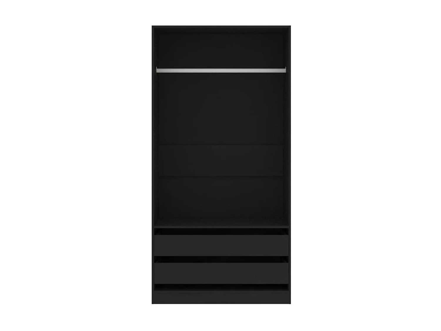 Garde-robe Noir 100x50x200 cm Aggloméré OFR88403 BonneVie Meuble