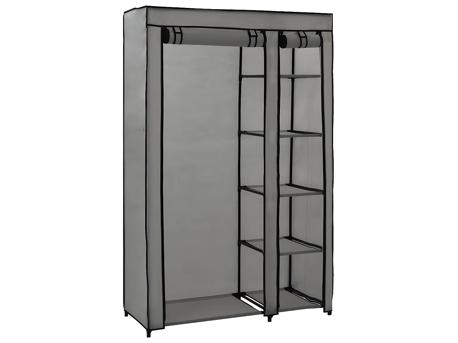 Garde-robe pliable Gris 110x45x175 cm Tissu OFR20502 BonneVie Meuble