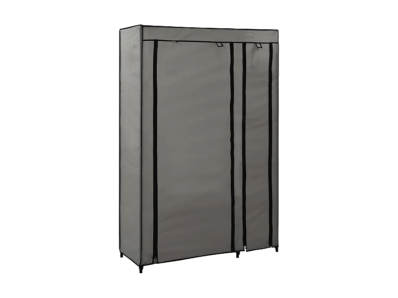 Garde-robe pliable Gris 110x45x175 cm Tissu OFR20502 BonneVie Meuble