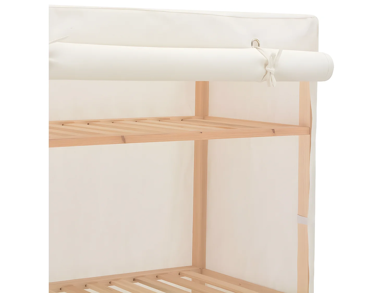 Garde-robe Blanc 79 x 40 x 170 cm Tissu OFR80995 BonneVie Meuble