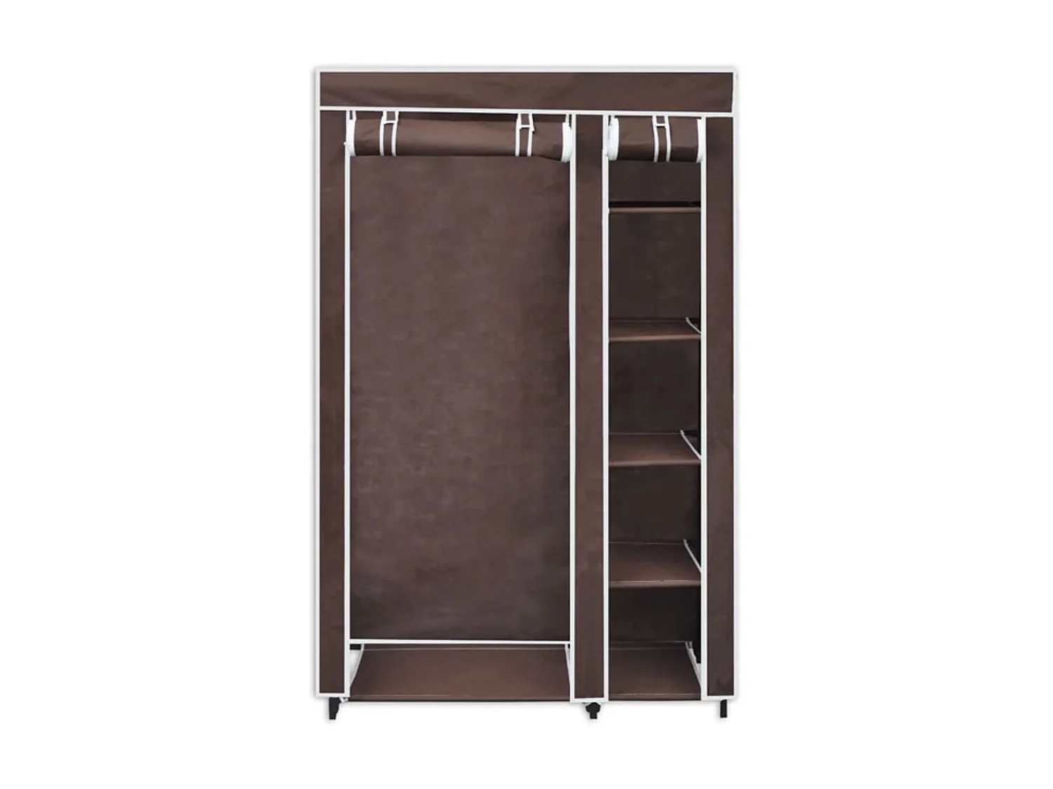 Garde-robe en tissu 2 pcs Marron OFR35204 BonneVie Meuble