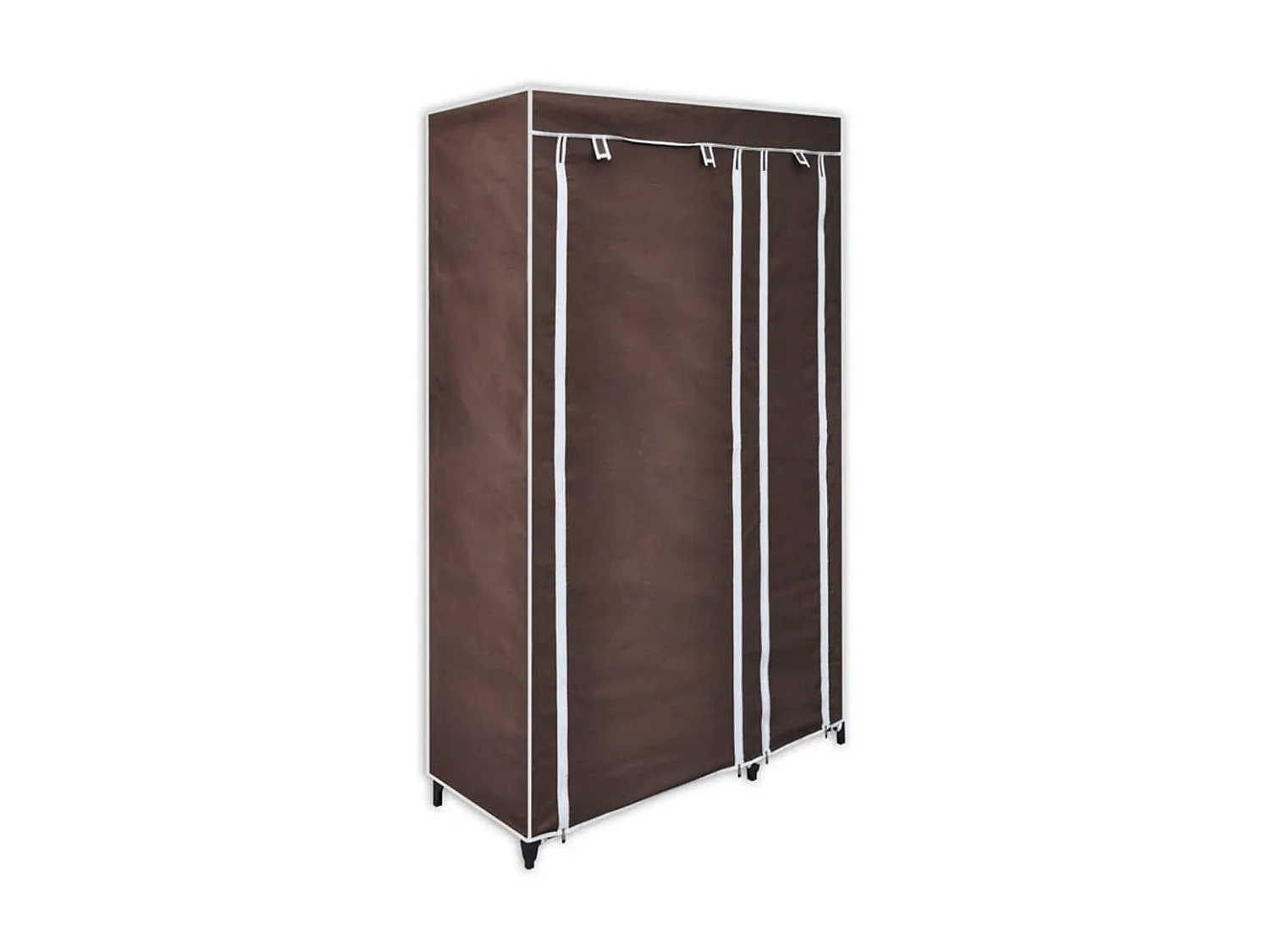 Garde-robe en tissu 2 pcs Marron OFR35204 BonneVie Meuble