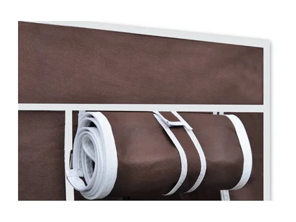 Garde-robe en tissu 2 pcs Marron OFR35204 BonneVie Meuble