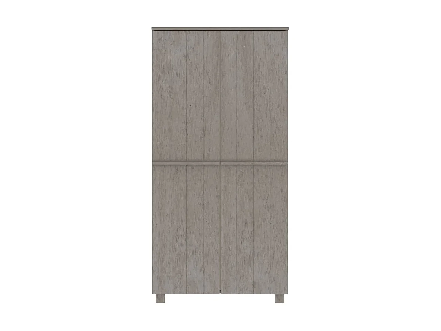 Garde-robe HAMAR Gris clair 89x50x180 cm Bois massif de pin OFR68879 BonneVie Meuble
