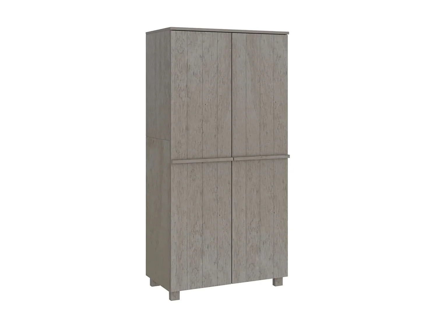 Garde-robe HAMAR Gris clair 89x50x180 cm Bois massif de pin OFR68879 BonneVie Meuble