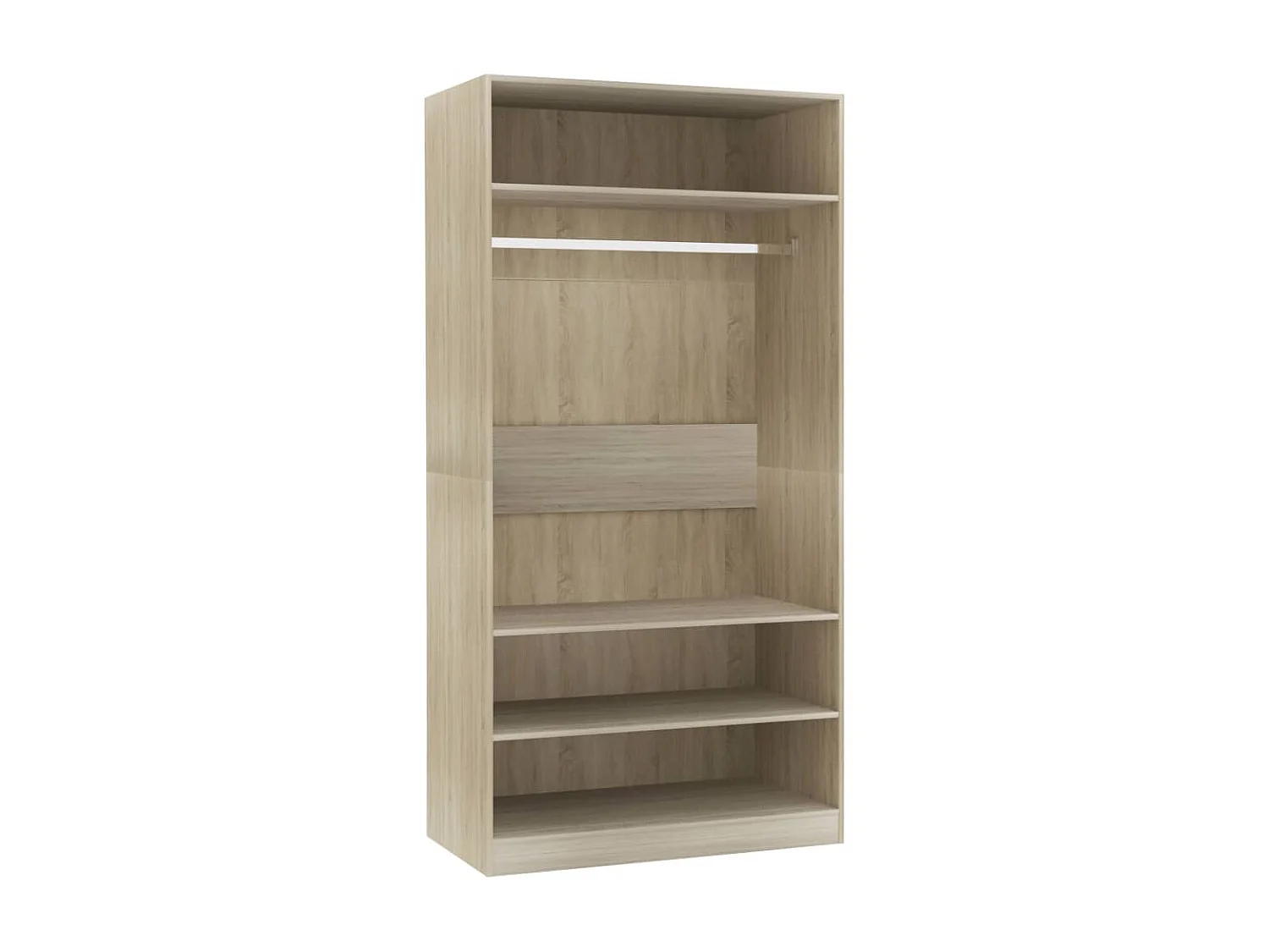 Garde-robe Chêne sonoma 100 x 50 x 200 cm Aggloméré OFR17085 BonneVie Meuble